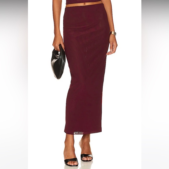 NWT! Camila Coelho Osiris Maxi Skirt in Plum